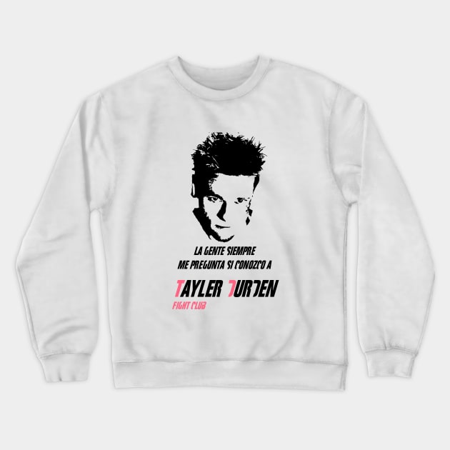 Fight club - La gente siempre me pregunta Crewneck Sweatshirt by Clathrus